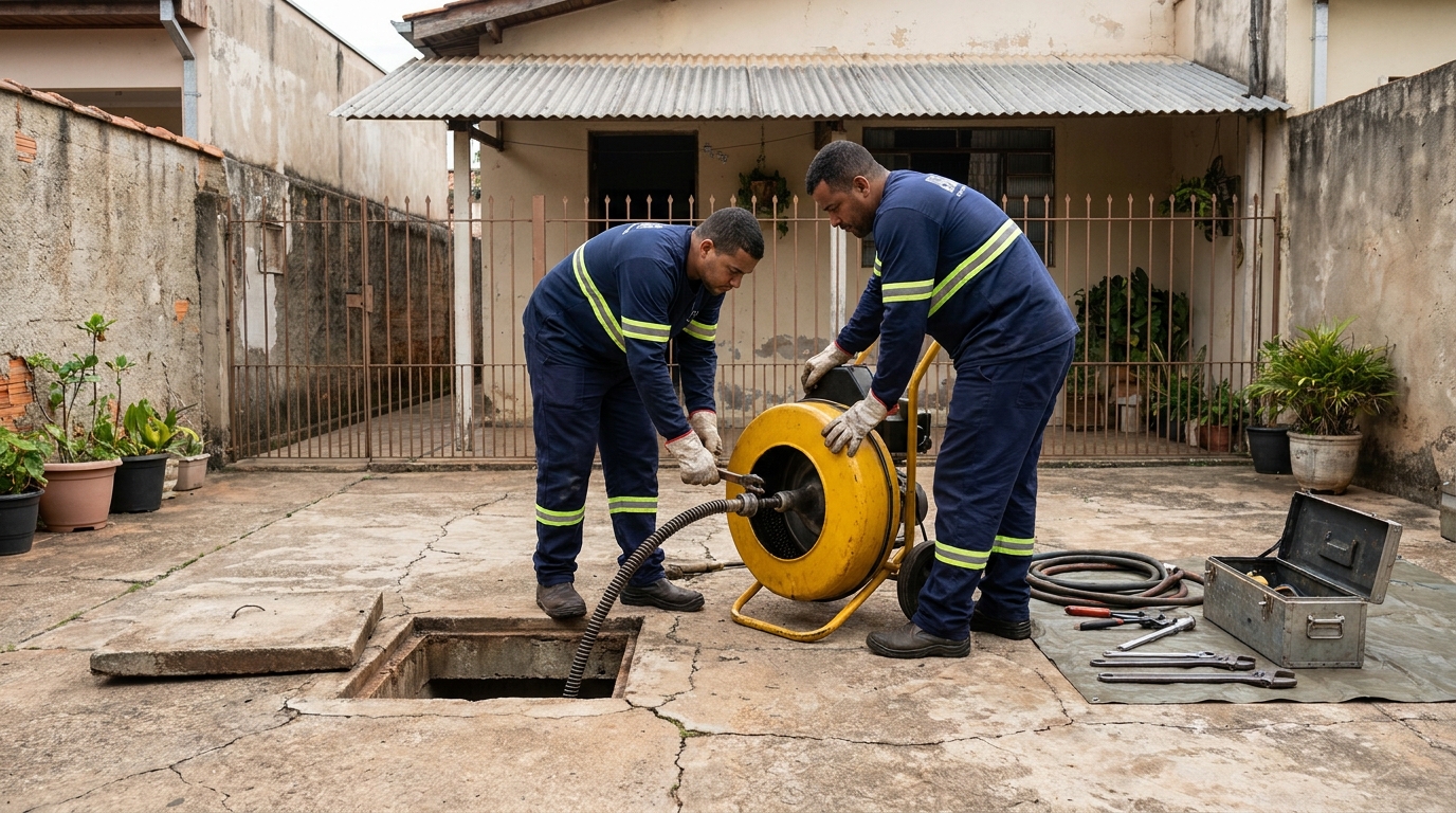 Desentupimento de esgoto em Piracicaba‑SP