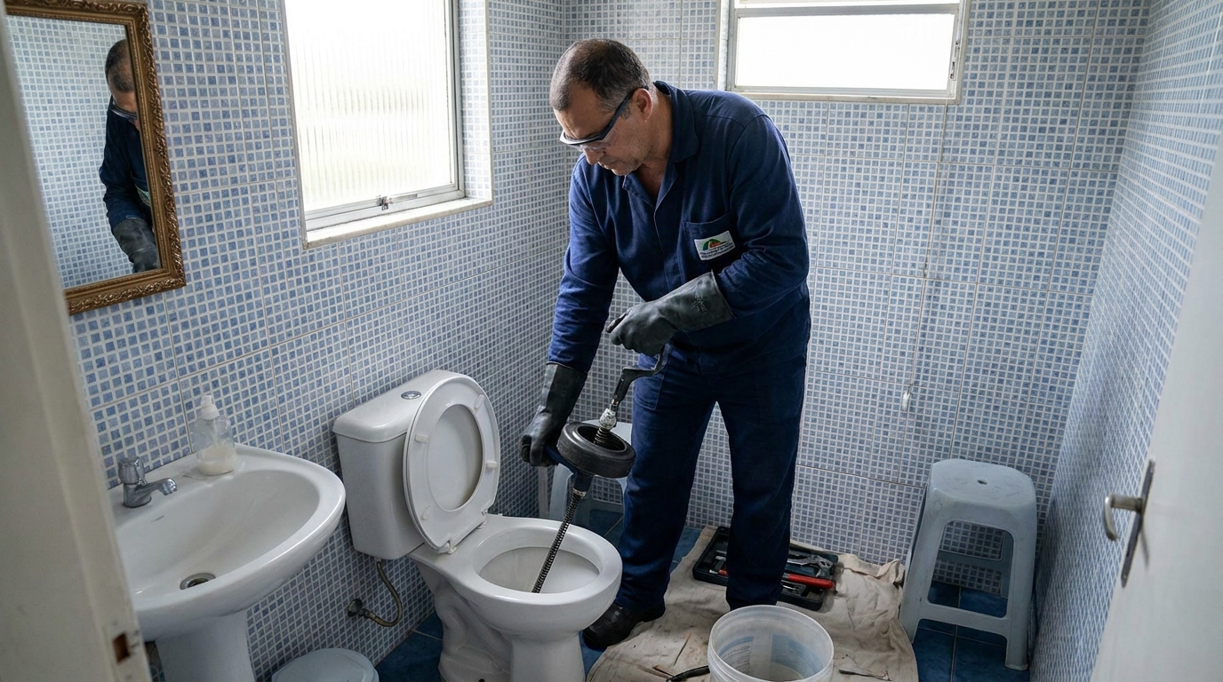Desentupimento de vaso profissional em Piracicaba‑SP