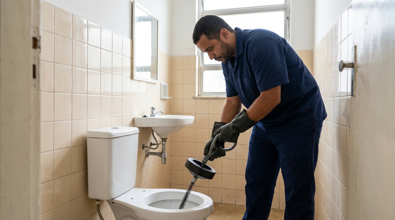 Desentupimento de vaso residencial em Piracicaba‑SP