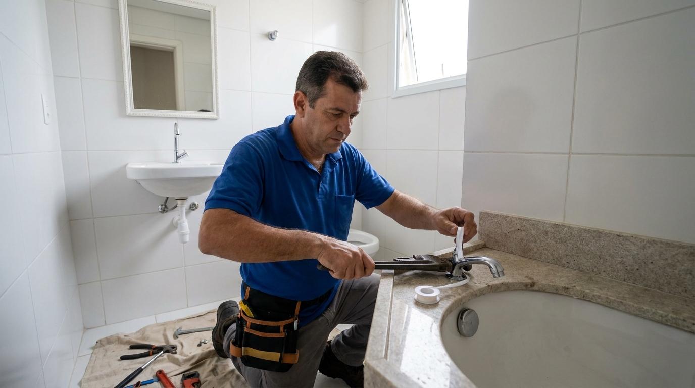 Instalação de torneira de cozinha em Piracicaba‑SP