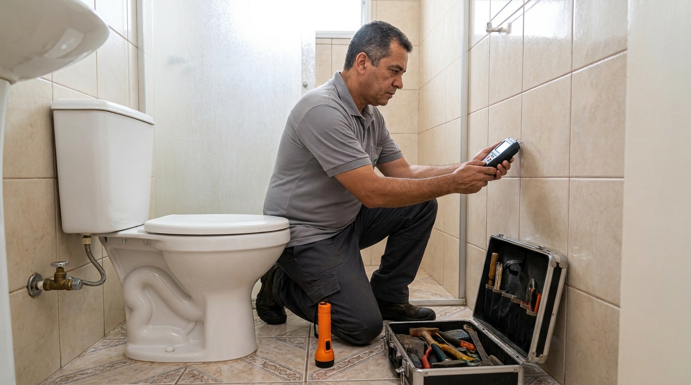 Técnico de caça vazamento com detector em Piracicaba‑SP